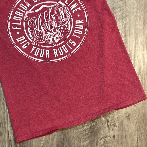 Men Florida Georgia Line Short Sleeve Red Shirt Medium - Picture 4 of 5